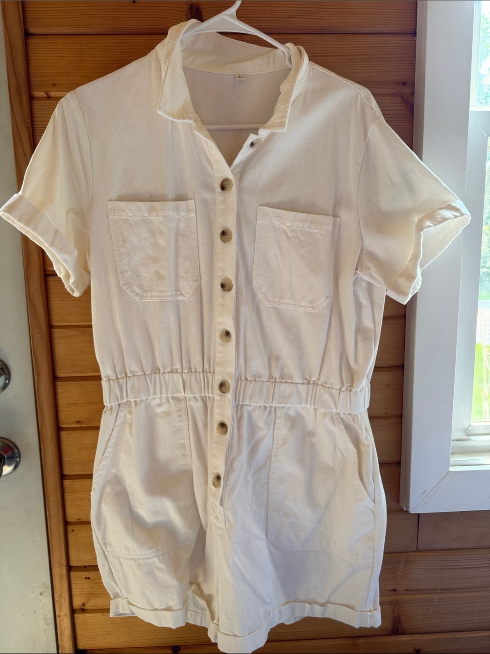 Button-Front Short Romper